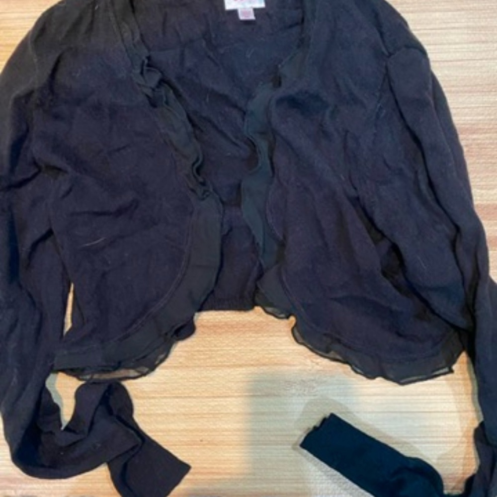 Justice Black Knit Cardigan
